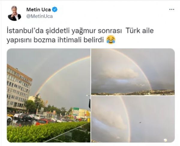 Metin Uca, LGBT karşıtlarına gönderme yaptı.